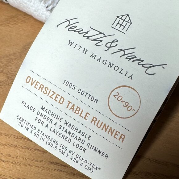 Hearth & Hand with Magnolia Christmas Plaid Cotton Table Runner NWT tartan - Picture 4 of 9